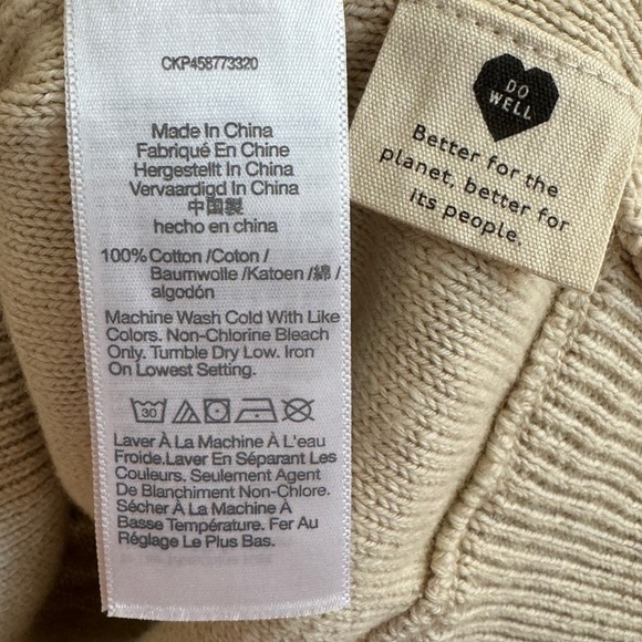 NWT Madewell Clairview Hoodie Sweater in Colorblock, Heather Artichoke, Size XS - Picture 10 of 10